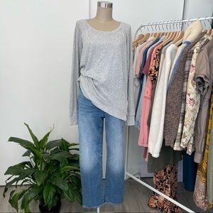 Old Navy Gray Knit Long Sleeve Top- Size L